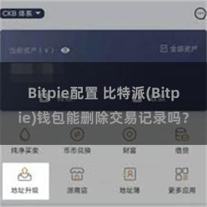 Bitpie配置 比特派(Bitpie)钱包能删除交易记录吗？