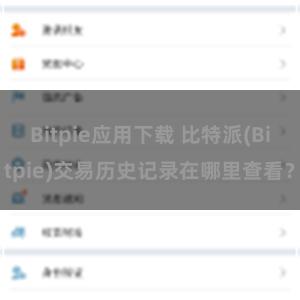 Bitpie应用下载 比特派(Bitpie)交易历史记录在哪里查看？