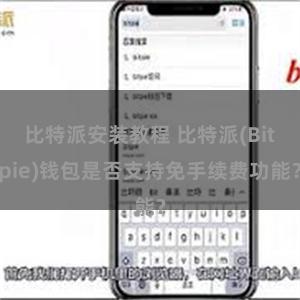 比特派安装教程 比特派(Bitpie)钱包是否支持免手续费功能？